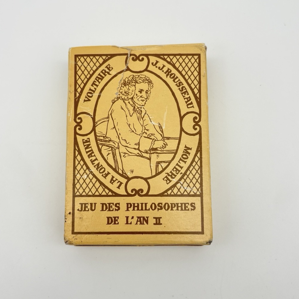 Vintage French Playing Cards Jeu Des Philosophes